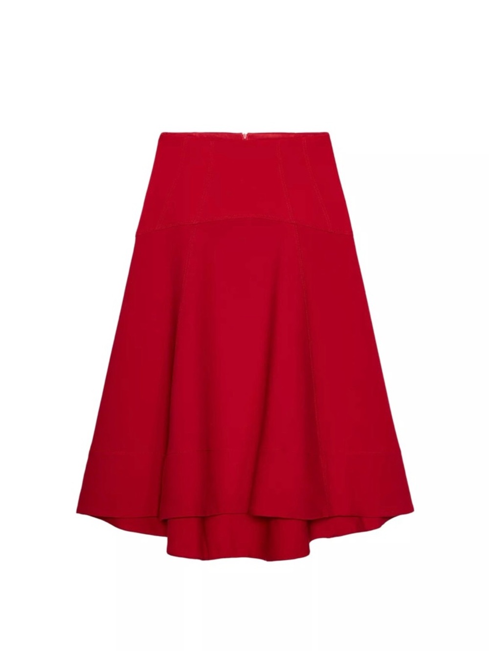 Zara Red High-Low Flared Skirt (never Worn) - tags are cut off !!